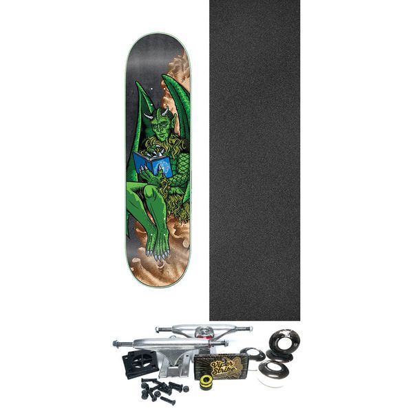 StrangeLove Skateboards Gargoyle Skateboard Deck - 8.37" x 31.6" - Complete Skateboard Bundle